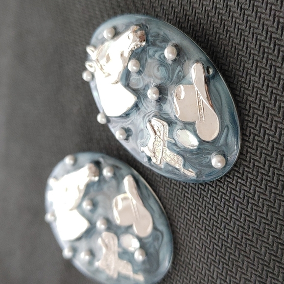 Country western Rodeo Cowboy boot skootin earrings - Picture 5 of 8